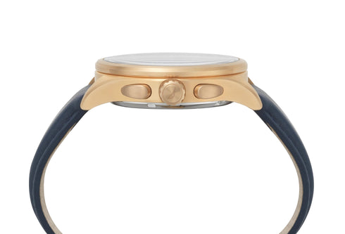 NAUTICANautica NAPSHG002 Men's World Time Watch - Blue Dial, Rose Gold - Tone Case, Blue Leather StrapWATCHESEcecile