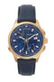 NAUTICANautica NAPSHG002 Men's World Time Watch - Blue Dial, Rose Gold - Tone Case, Blue Leather StrapWATCHESEcecile