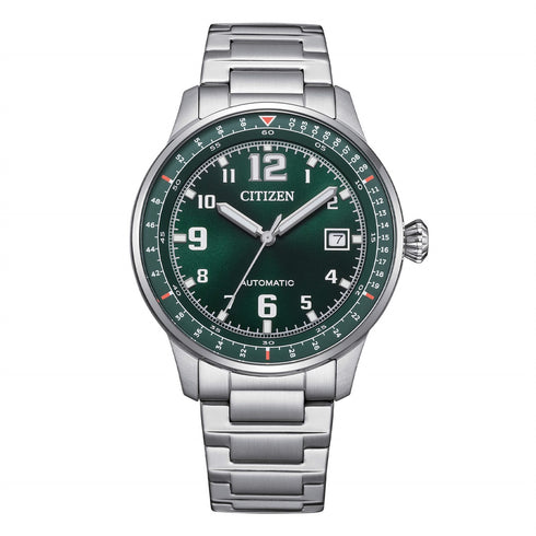 CITIZENCitizen NJ0190 - 51X Automatic Men's Watch - Green Dial, Stainless Steel BraceletWATCHESEcecile