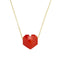 ALIITAAliita Mini Corazon Necklace – 9kt Yellow Gold, Red Coral Heart, 45cmBIJOUXEcecile
