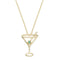 ALIITAAliita Martini Emerald Necklace – 9K Yellow Gold, Adjustable 41–45cm, HandmadeBIJOUXEcecile