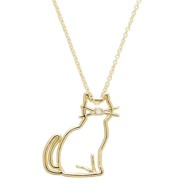 ALIITAAliita NRPUAG001AYG09K Miau Brillante Necklace – 9ct Yellow Gold, DiamondBIJOUXEcecile