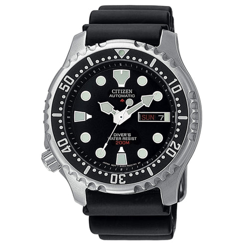 CITIZENCitizen NY0040 - 09E Men's Watch - Black Dial, Stainless Steel Case and Black Rubber StrapWATCHESEcecile