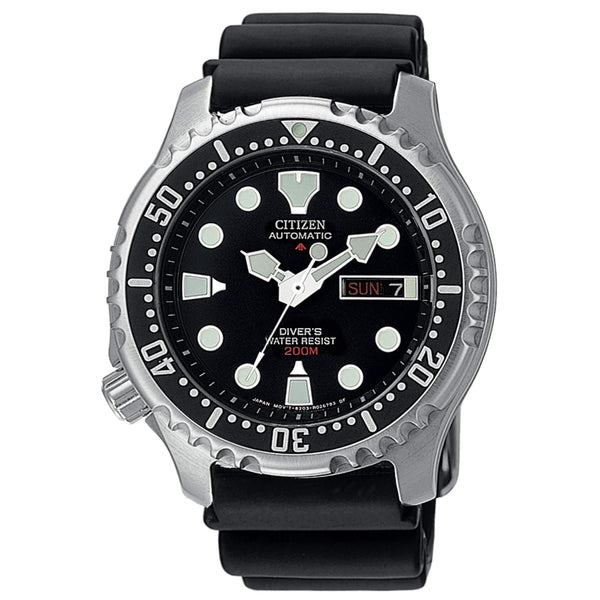 CITIZENCitizen NY0040 - 09E Men's Watch - Black Dial, Stainless Steel Case and Black Rubber StrapWATCHESEcecile