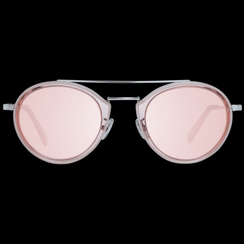 OMEGAOmega OM0021 - H 5272U Unisex Round Sunglasses – Shiny Rose Gold Frame, Pink LensesEYEWEAREcecile