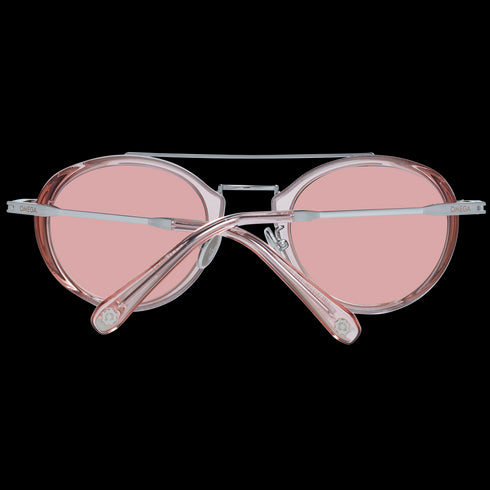 OMEGAOmega OM0021 - H 5272U Unisex Round Sunglasses – Shiny Rose Gold Frame, Pink LensesEYEWEAREcecile