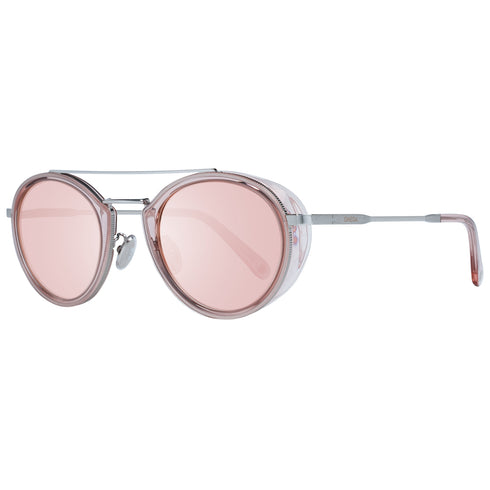 OMEGAOmega OM0021 - H 5272U Unisex Round Sunglasses – Shiny Rose Gold Frame, Pink LensesEYEWEAREcecile