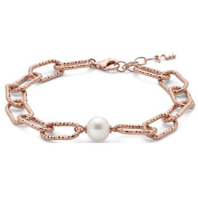 MILUNAMiluna PBR3203R Bracelet - 925 Silver with Rose Gold - Plated Chain and White PearlJEWELRYEcecile