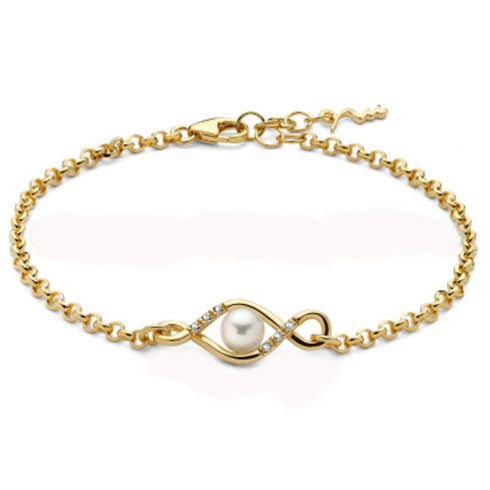 MILUNAMiluna PBR3247G Bracelet - 925 Silver with Pearls and TopazJEWELRYEcecile