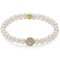 MILUNAMiluna PBR3500G - TPZ Women's Bracelet - 925 Silver with White Pearls and Gold - Plated HeartJEWELRYEcecile