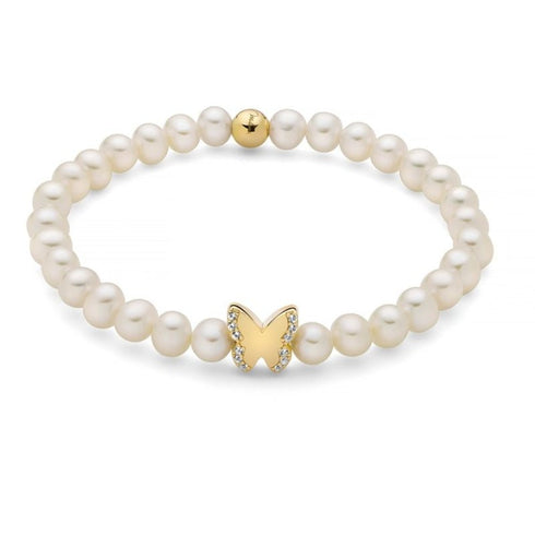 MILUNAMiluna PBR3502G - TPZ Women's Bracelet - 925 Silver with Butterfly and White PearlsJEWELRYEcecile