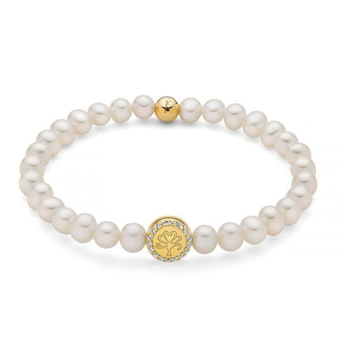 MILUNAMiluna PBR3504G - TPZ Women's Bracelet - 925 Silver with White Pearls and Tree of Life DesignJEWELRYEcecile