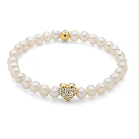 MILUNAMiluna PBR3506G - TPZ Women's Bracelet - 925 Silver with White Pearls and Heart DesignJEWELRYEcecile