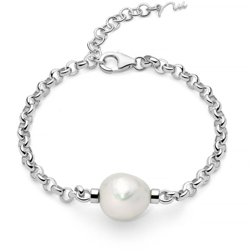 MILUNAMiluna PBR3546B Women's Bracelet - 925 Silver with White Pearls and Flower DesignJEWELRYEcecile