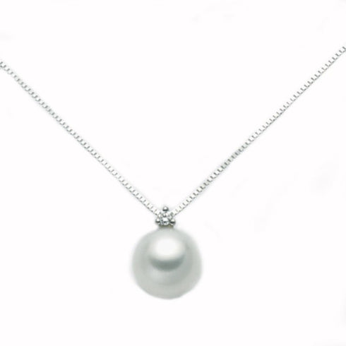 MILUNAMiluna PCI885BM_2V5 Women's Necklace - 18K White Gold with Pearl and Diamond PendantJEWELRYEcecile