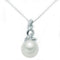 MILUNAMiluna PCL3872 Women's Necklace – 18K White Gold, 8.5–9mm Cultured Pearl Pendant, 7 Natural Diamonds (0.43 ct Total), 42cmJEWELRYEcecile