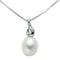 MILUNAMiluna PCL4765X Women's Necklace - 18kt White Gold with Pearl and Diamond PendantJEWELRYEcecile