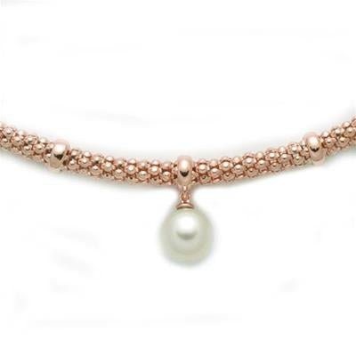 MILUNAMiluna PCL5833R Necklace - 18kt Rose Gold - Plated Silver with White PearlJEWELRYEcecile
