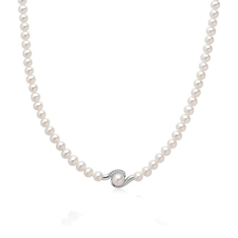 MILUNAMiluna PCL5877V Women's Necklace - White Gold with Freshwater PearlsJEWELRYEcecile