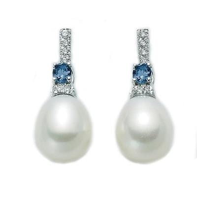 MILUNAMiluna PER1443AM Women's 18K White Gold Earrings with Pearls and DiamondsJEWELRYEcecile