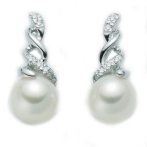 MILUNAMiluna PER1729 Women's Earrings - 18K White Gold, White Pearls and DiamondsJEWELRYEcecile