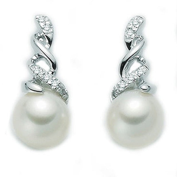 MILUNAMiluna PER1729 Women's Earrings - 18K White Gold, White Pearls and DiamondsJEWELRYEcecile