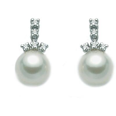MILUNAMiluna PER1922M Women's White Gold Earrings with Pearls and DiamondsJEWELRYEcecile