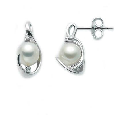 MILUNAMiluna PER2073 Women's 18K White Gold Earrings with Pearls and DiamondsJEWELRYEcecile