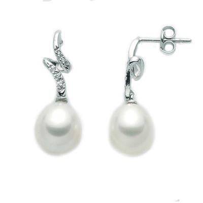 MILUNAMiluna PER2100 Women's 18K White Gold Earrings with Pearls and DiamondsJEWELRYEcecile
