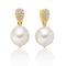 MILUNAMiluna PER2739G Women's Drop Earrings - Gold - Plated 925 Silver with Baroque Pearls and White TopazJEWELRYEcecile