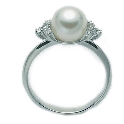 MILUNAMiluna PLI1431M Women's 18K White Gold Ring with Pearl and DiamondsJEWELRYEcecile