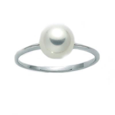 MILUNAMiluna PLI1591 Women's Ring - 18kt White Gold with 7.5 - 8mm White PearlJEWELRYEcecile
