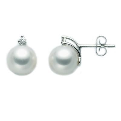 MILUNAMiluna PPR859BM_005 Women's Earrings - 18K White Gold with White Pearls and DiamondsJEWELRYEcecile