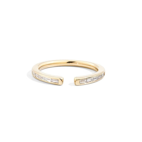 RECARLORecarlo Anniversary More Open Band Ring R01FN001/021 - 12 - 18K White Gold, Baguette DiamondsJEWELRYEcecile