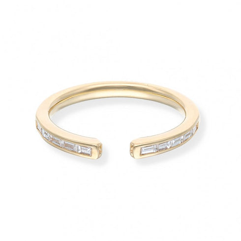 RECARLORecarlo R01FN001/G021 - 13 Open Linear Ring - 18K Yellow Gold, Baguette DiamondsJEWELRYEcecile