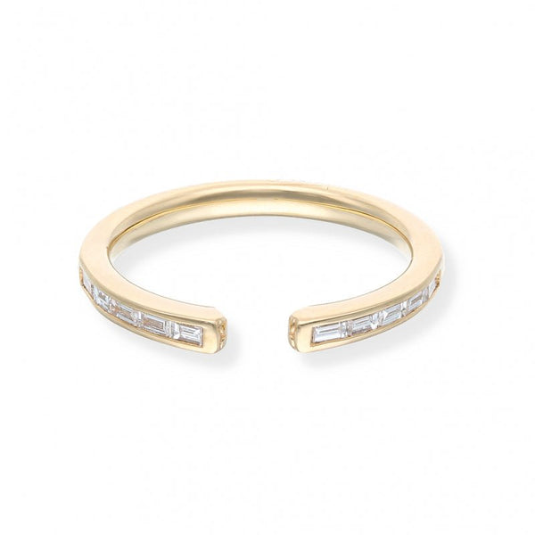 RECARLORecarlo R01FN001/G021 - 13 Open Linear Ring - 18K Yellow Gold, Baguette DiamondsJEWELRYEcecile