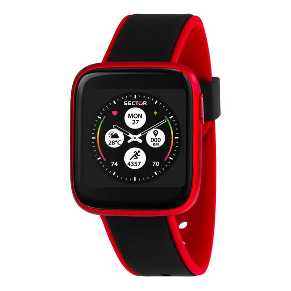 SECTORSector S - 04 Colours R3253158008 Unisex Smartwatch - 40x34.7mm Red Aluminum Case, Black and Red Silicone StrapWATCHESEcecile