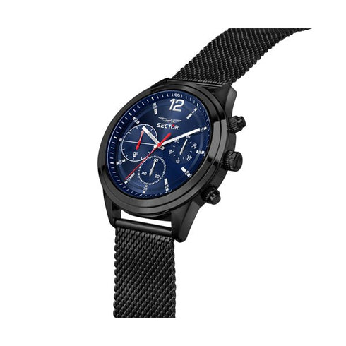 SECTORSector 670 R3253540008 Multifunction Watch – Black Steel & Blue DialWATCHESEcecile