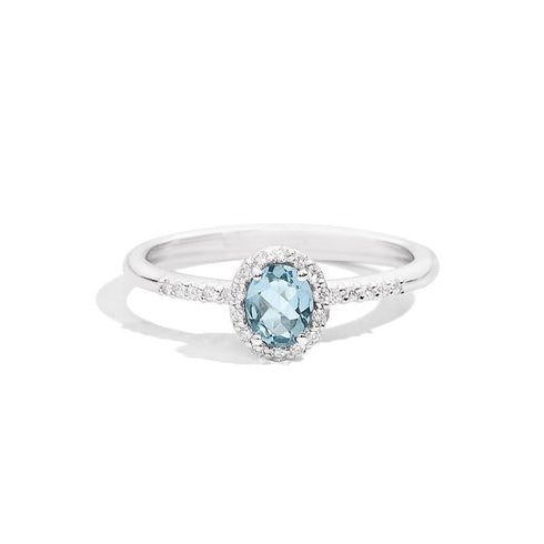 RECARLORecarlo R33CG251_AQ Women's Aquamarine & Diamond Ring - 18K White GoldJEWELRYEcecile