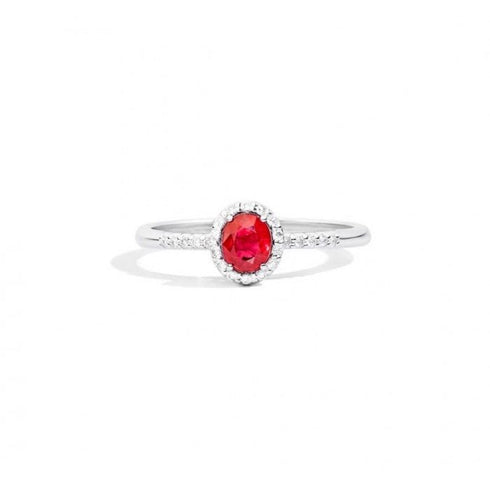 RECARLORecarlo R33CG251_RB Women's Ruby & Diamond Ring - 18K White GoldJEWELRYEcecile