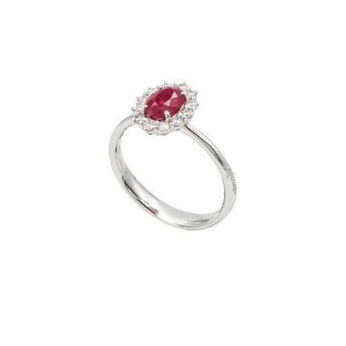 RECARLORecarlo R79CC001/RB025 - 14 Women's Ruby and Diamond Ring - 18K White GoldJEWELRYEcecile