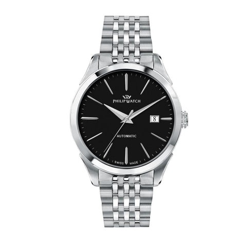 PHILIP WATCHPhilip Watch Roma R8223217001 Men's Automatic Watch - Stainless Steel, Black DialWATCHESEcecile
