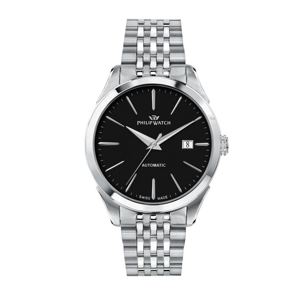 PHILIP WATCHPhilip Watch Roma R8223217001 Men's Automatic Watch - Stainless Steel, Black DialWATCHESEcecile