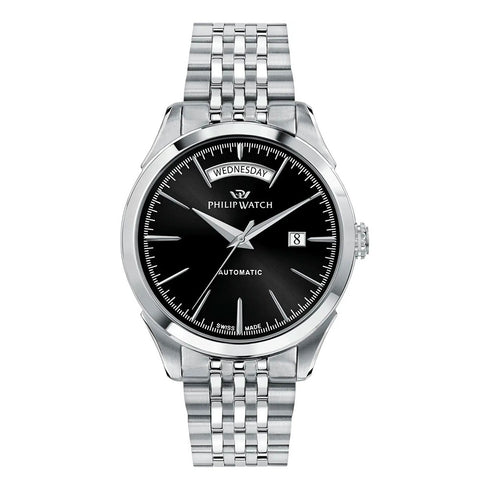 PHILIP WATCHPhilip Watch Roma R8223217003 Men's Automatic Watch - Stainless Steel, Black DialWATCHESEcecile