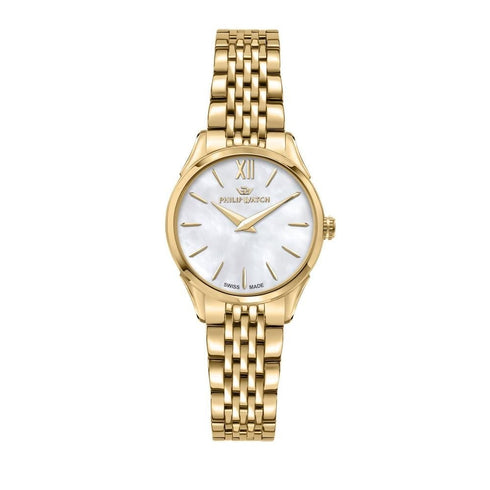 PHILIP WATCHPhilip Watch Roma R8253217508 Women's Watch - Gold - Tone Stainless Steel, Mother - of - Pearl DialWATCHESEcecile