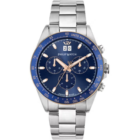 PHILIP WATCHPhilip Watch Caribe R8273607008 Men's Chronograph Watch - Stainless Steel, Blue DialWATCHESEcecile