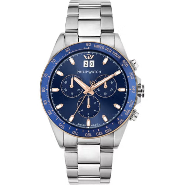 PHILIP WATCHPhilip Watch Caribe R8273607008 Men's Chronograph Watch - Stainless Steel, Blue DialWATCHESEcecile