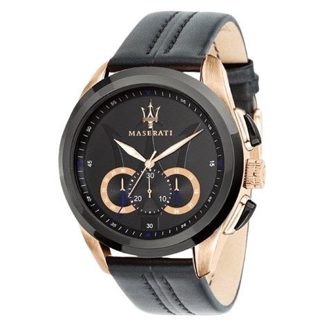 MASERATIMaserati Traguardo Chronograph Men's Watch - R8873612008, Stainless Steel, Black Dial, 45mmWATCHESEcecile