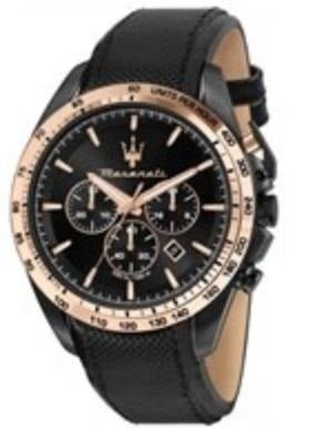 MASERATIMaserati Traguardo Chronograph Men's Watch - R8871612038, Blue Dial, Stainless Steel Bracelet, 45mmWATCHESEcecile
