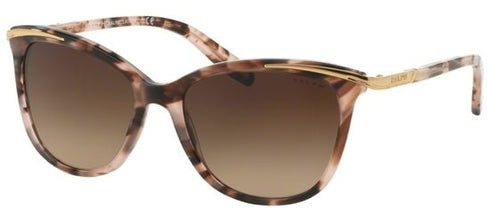 RALPH LAURENRalph by Ralph Lauren RA5203 1463/13 Women's Sunglasses - Shiny Pink Tortoise & Gold Frame with Gradient Brown LensesEYEWEAREcecile